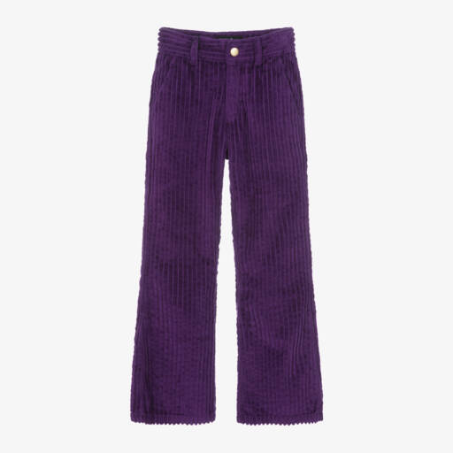 Molo-Girls Flared Purple Cord Trousers | Childrensalon Outlet