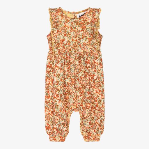 Molo-Хлопковый комбинезон в цветочек для девочек | Childrensalon Outlet