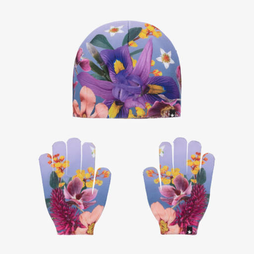 Molo-Girls Floral Fantasy Hat & Gloves Collection | Childrensalon Outlet