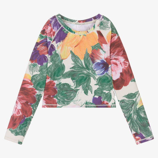 Molo-Girls Floral Print Sports Top | Childrensalon Outlet