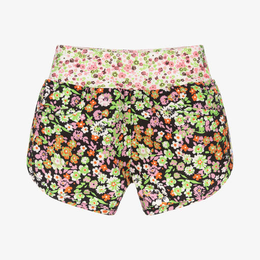 Molo-Girls Green Floral Swim Shorts (UPF50+) | Childrensalon Outlet