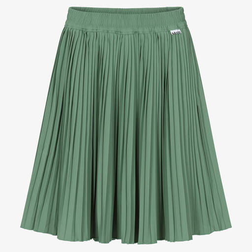 Molo-Girls Green Pleated Skirt | Childrensalon Outlet