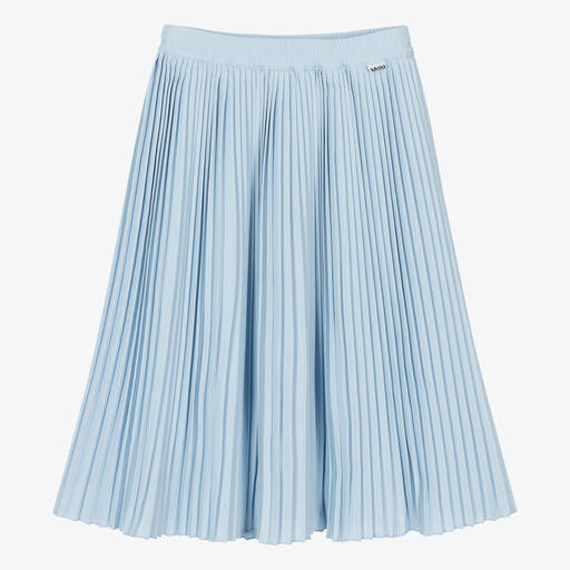 Molo-Girls Light Blue Pleated Skirt | Childrensalon Outlet