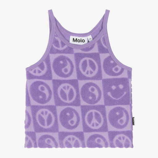 Molo-Girls Lilac Purple Cotton Towelling Top | Childrensalon Outlet