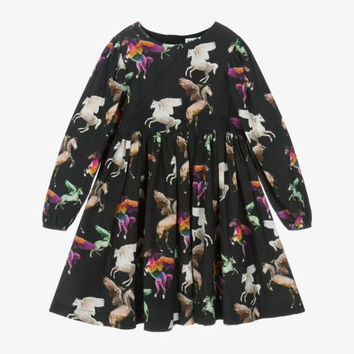 Molo-Girls Long Sleeve Pegasus Dress | Childrensalon Outlet