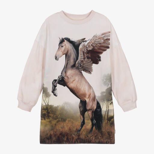 Molo-Girls Pale Pink Pegasus Dress | Childrensalon Outlet