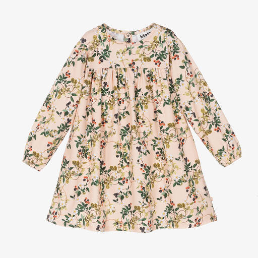 Molo-Girls Pink Cotton Dress | Childrensalon Outlet