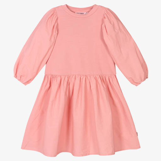 Molo-Girls Pink Cotton Dress | Childrensalon Outlet