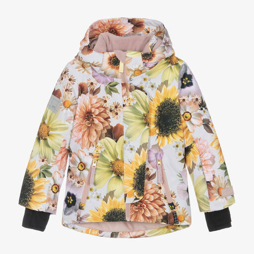 Molo-Розовая лыжная куртка с цветами | Childrensalon Outlet