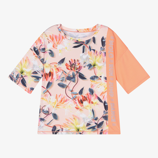 Molo-Girls Pink Floral Sports Top | Childrensalon Outlet