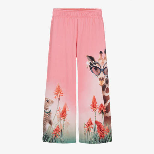 Molo-Розовые брюки с жирафами для девочек | Childrensalon Outlet