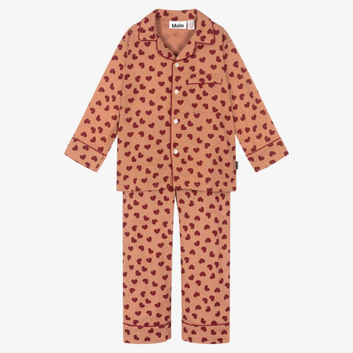 Molo-Розовая пижама с сердечками для девочек | Childrensalon Outlet