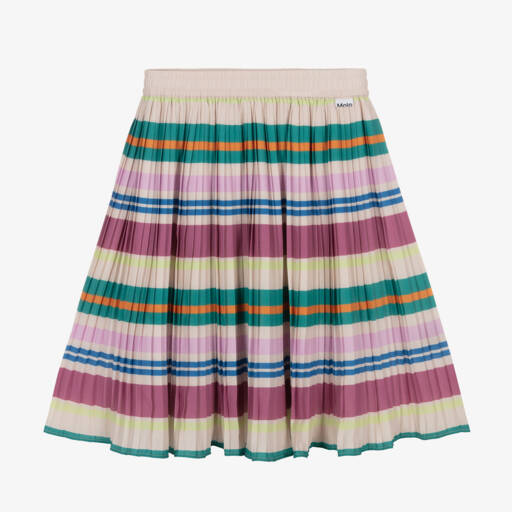 Molo-Girls Pink & Multi Stripe Skirt | Childrensalon Outlet