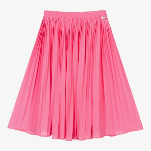 Molo-Girls Pink Pleated Skirt | Childrensalon Outlet