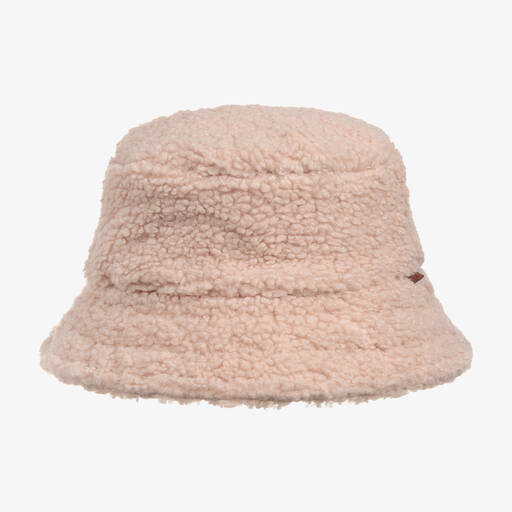 Molo-Розовая шапка-ведро из шерпы для девочек | Childrensalon Outlet