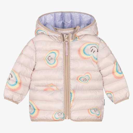 Molo-Girls Pink Water-Repellent Puffer Jacket | Childrensalon Outlet