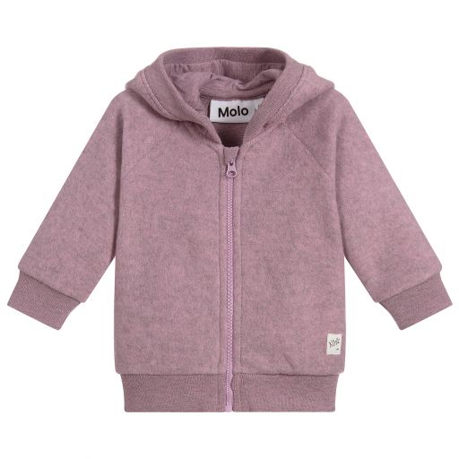 Molo-Girls Purple Zip-Up Top | Childrensalon Outlet