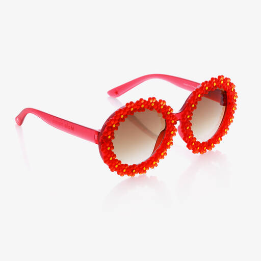 Molo-Girls Red Floral Sunglasses (UVA/UVB) | Childrensalon Outlet