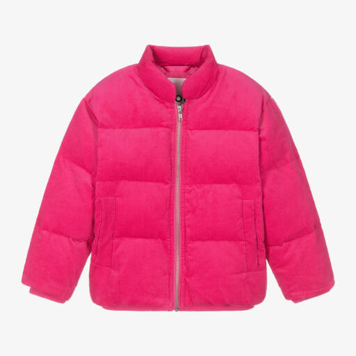 Molo-Girls Shocking Pink Cord Puffer | Childrensalon Outlet