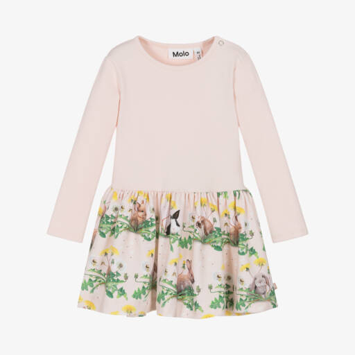 Molo-Платье для девочек с мягким розовым зайчиком | Childrensalon Outlet