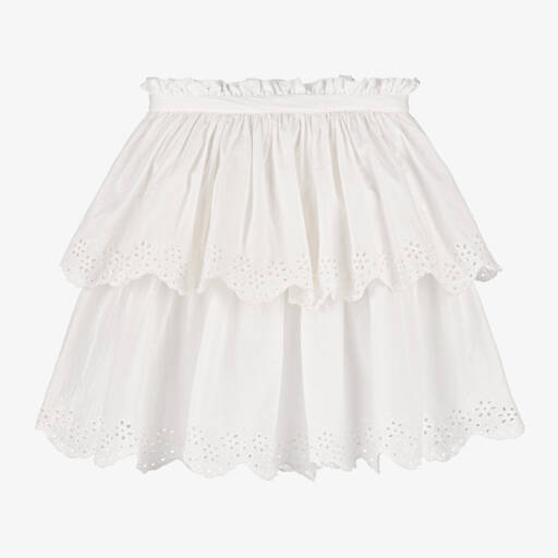Molo-Girls White Elegance Voile Skirt | Childrensalon Outlet