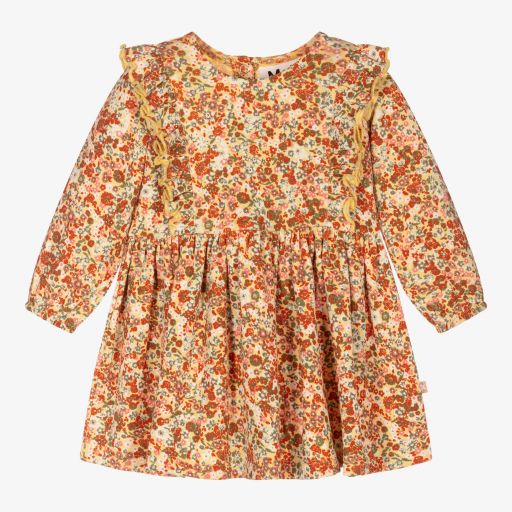 Molo-Girls Yellow Floral Dress | Childrensalon Outlet