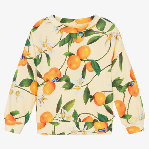 Molo-Mandarinen-Baumwoll-Sweatshirt gelb | Childrensalon Outlet