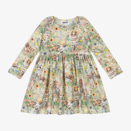 Molo-Платье из хлопка Зеленый Луг для девочек | Childrensalon Outlet