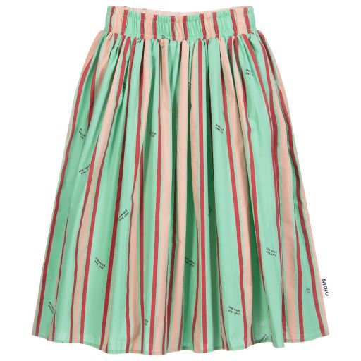 Molo-Green & Pink Striped Skirt | Childrensalon Outlet