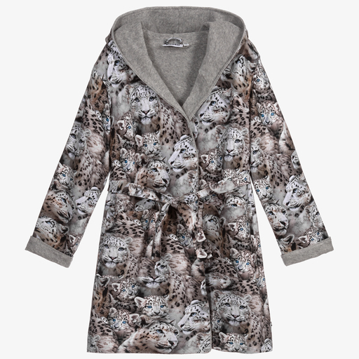 Molo-Grey Leopard Bathrobe | Childrensalon Outlet