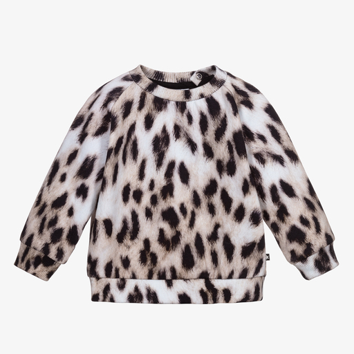Molo-Ivory Leopard Print Sweatshirt | Childrensalon Outlet