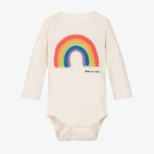 Molo-Ivory Organic Cotton Rainbow Bodyvest | Childrensalon Outlet