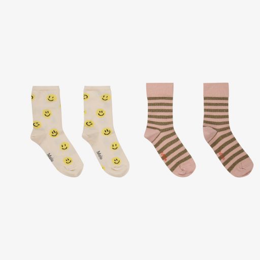 Molo-Кремовые и розовые носки (2пары) | Childrensalon Outlet
