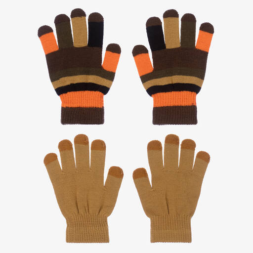 Molo-Вязаные перчатки цвета хаки (2пары) | Childrensalon Outlet