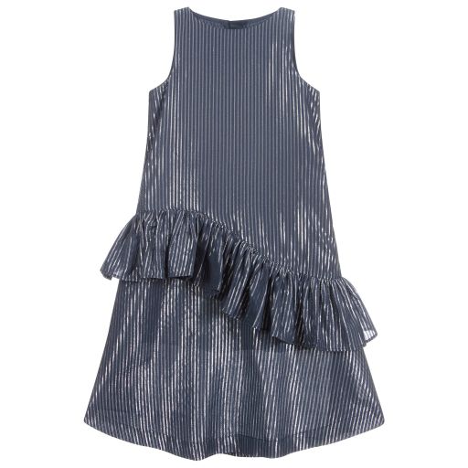 Molo-Navy Blue & Silver Dress | Childrensalon Outlet