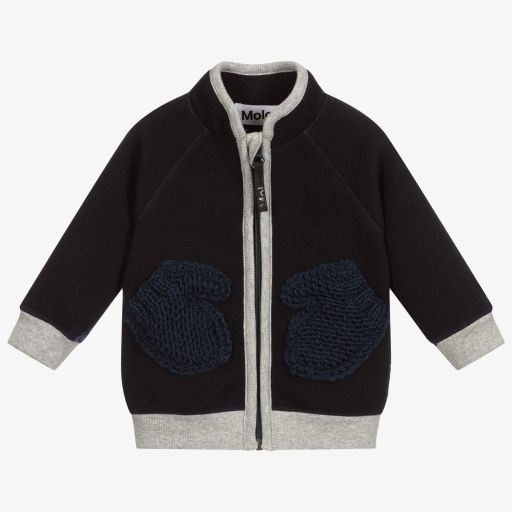 Molo-Синий флисовый топ на молнии | Childrensalon Outlet