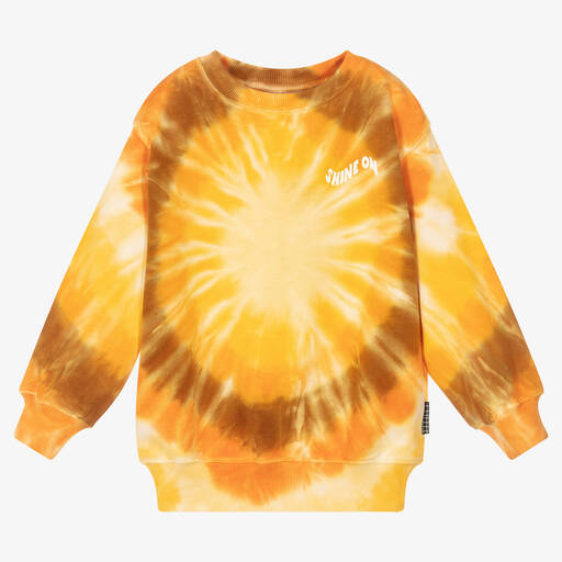 Molo-Sweat orange et marron tie & dye | Childrensalon Outlet