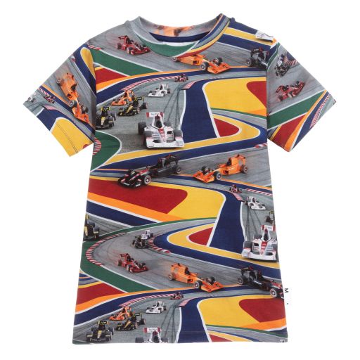 Molo-T-shirt en coton biologique à motif voiture | Childrensalon Outlet