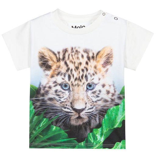 Molo-T-shirt en coton bio Tigre | Childrensalon Outlet