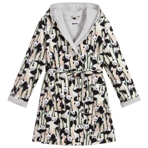 Molo-Pink & Black Cotton Bathrobe | Childrensalon Outlet