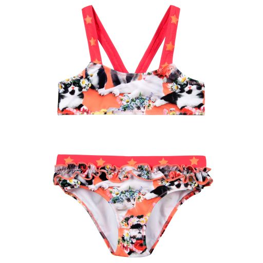 Molo-Pink Cat Bikini (UPF50+) | Childrensalon Outlet