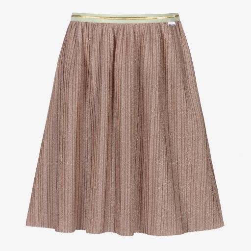 Molo-Pink Glitter Pleated Skirt | Childrensalon Outlet