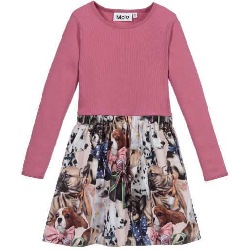 Molo-Розовое платье из органического хлопка | Childrensalon Outlet