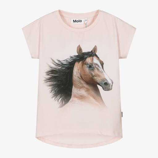 Molo-Pink Pony Tee for Girls | Childrensalon Outlet