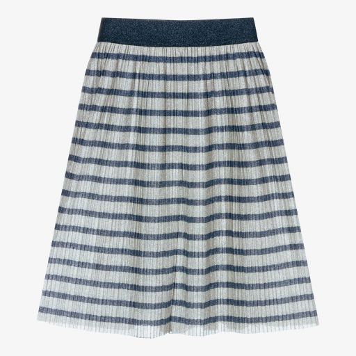 Molo-Silver & Blue Lurex Skirt | Childrensalon Outlet