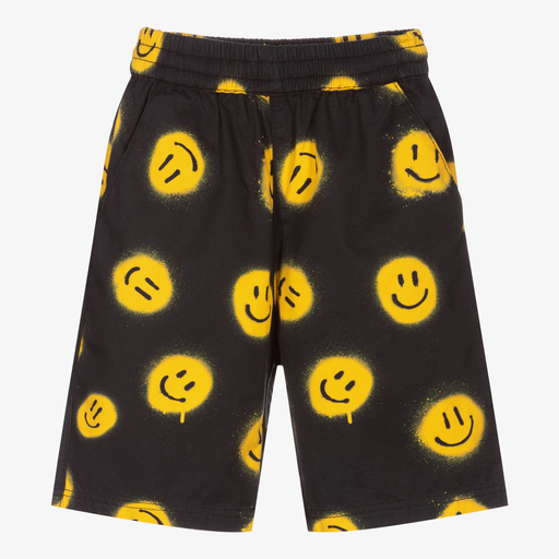 Molo-Черные шорты со смайлами для подростков | Childrensalon Outlet