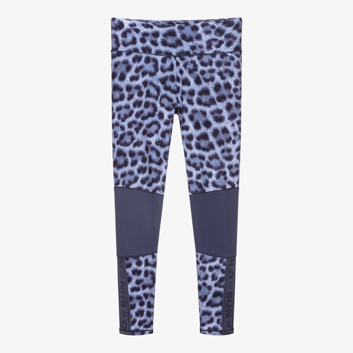 Molo-Teen Blue Leopard Leggings | Childrensalon Outlet