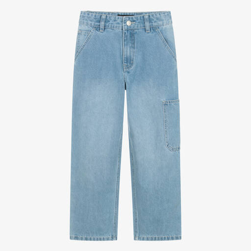 Molo-Teen Blue Light Wash Denim Relaxed Jeans | Childrensalon Outlet