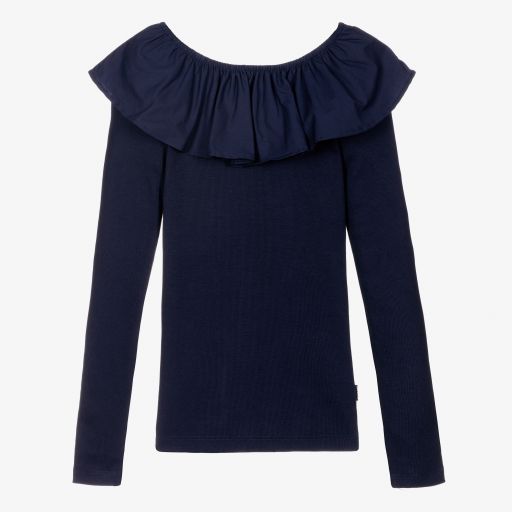 Molo-Teen Blue Organic Cotton Top | Childrensalon Outlet