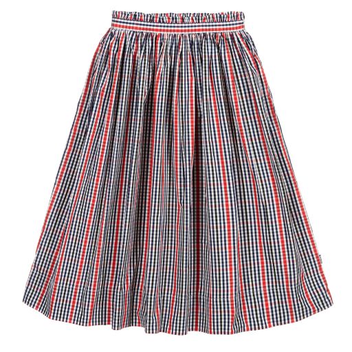 Molo-Teen Blue & Red Checked Skirt | Childrensalon Outlet
